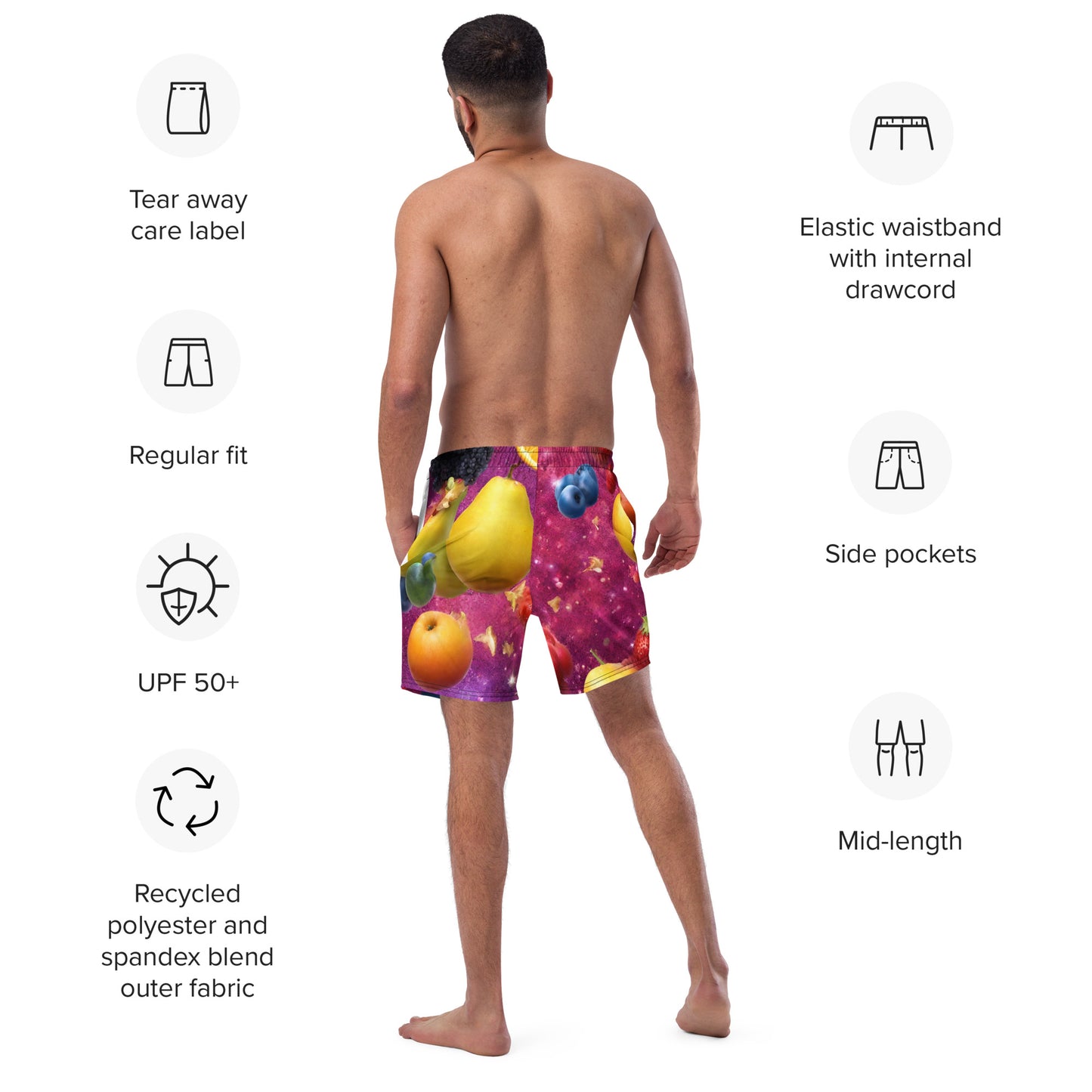 Fruit Glitter Mega Gay- Men's swim trunks