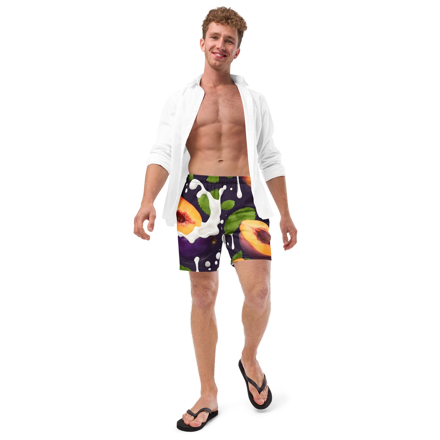 Stupidly Gay Eggplants Peaches and Cream - Men's swim trunks