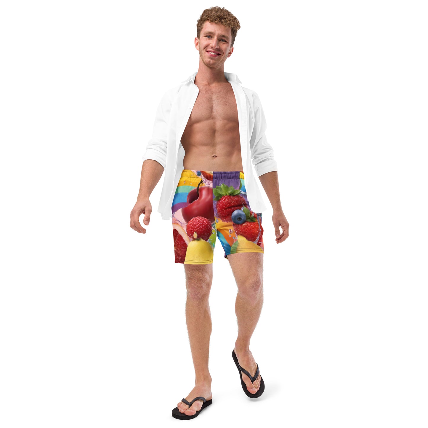 Rainbow Wet Fruit Super Gay - Men's swim trunks