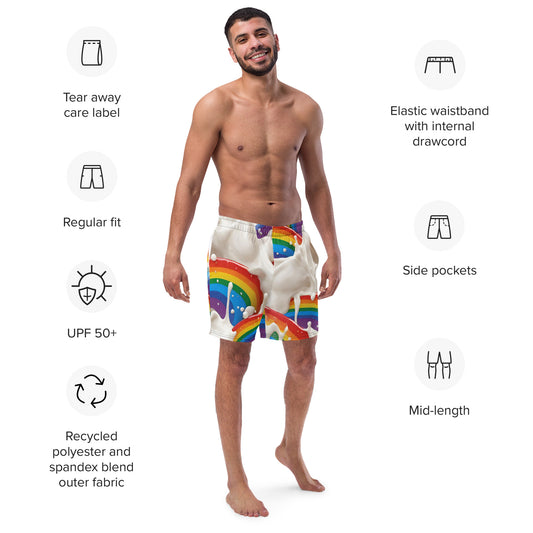 Creamy Rainbow Incredibly Gay - Men's swim trunks