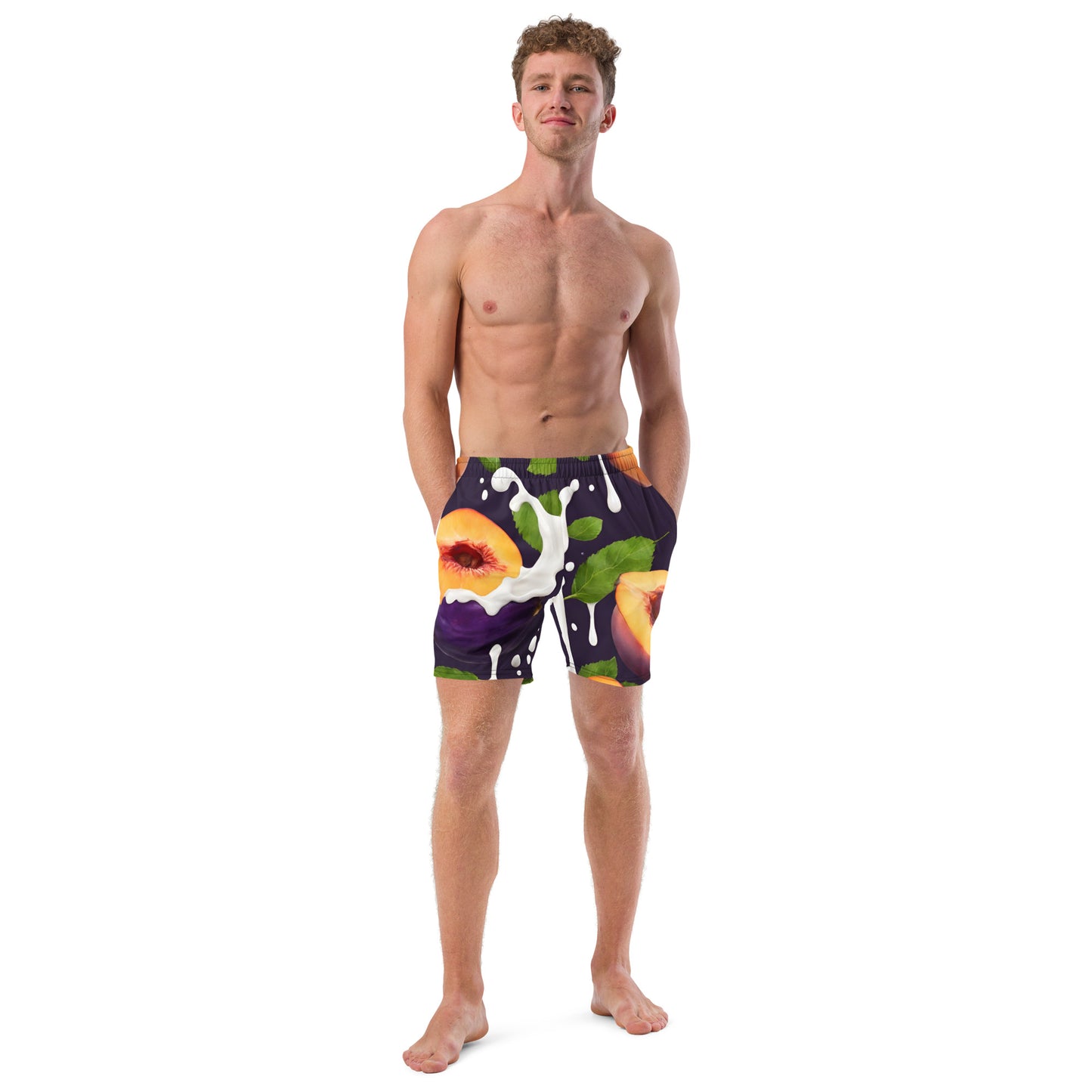 Stupidly Gay Eggplants Peaches and Cream - Men's swim trunks