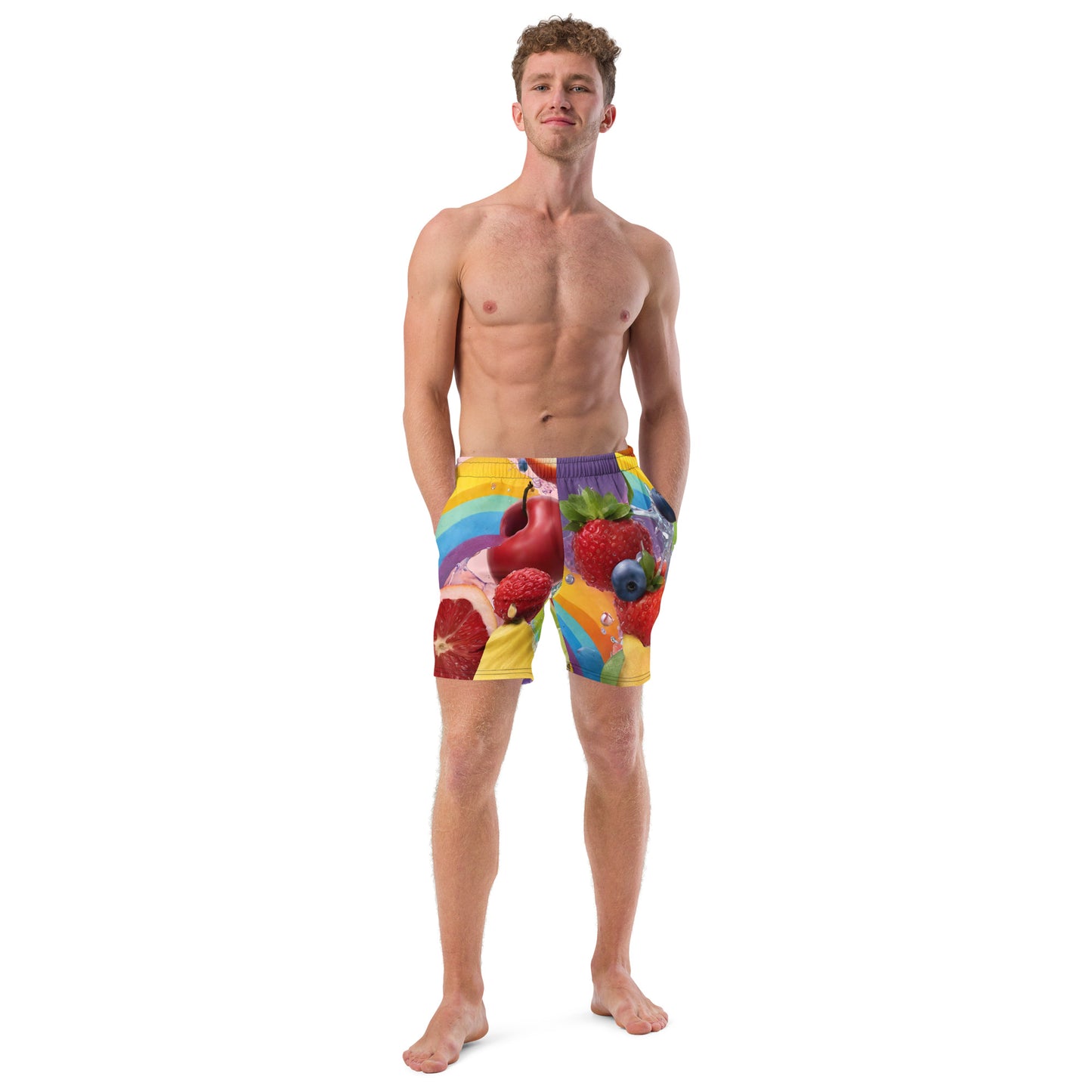 Rainbow Wet Fruit Super Gay - Men's swim trunks