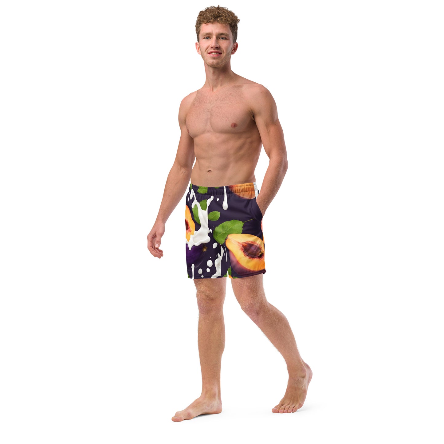 Stupidly Gay Eggplants Peaches and Cream - Men's swim trunks