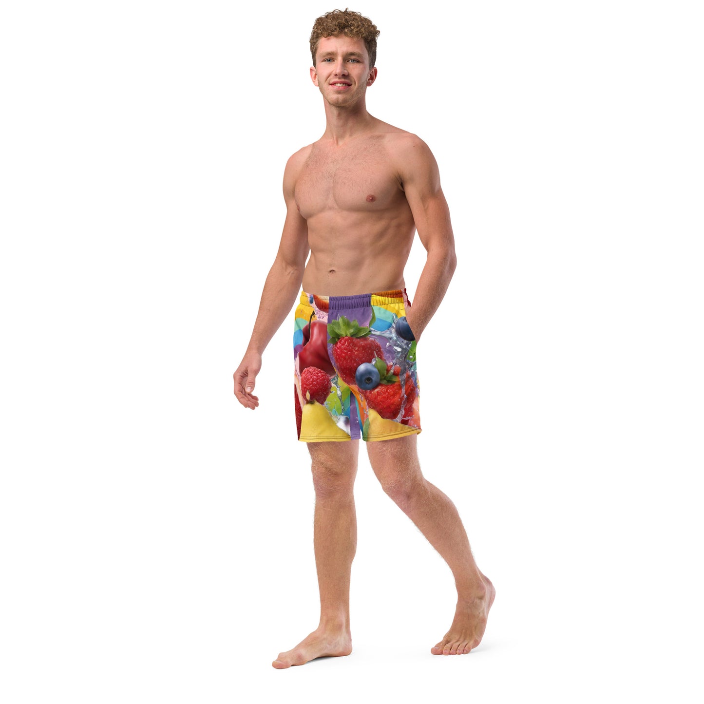 Rainbow Wet Fruit Super Gay - Men's swim trunks