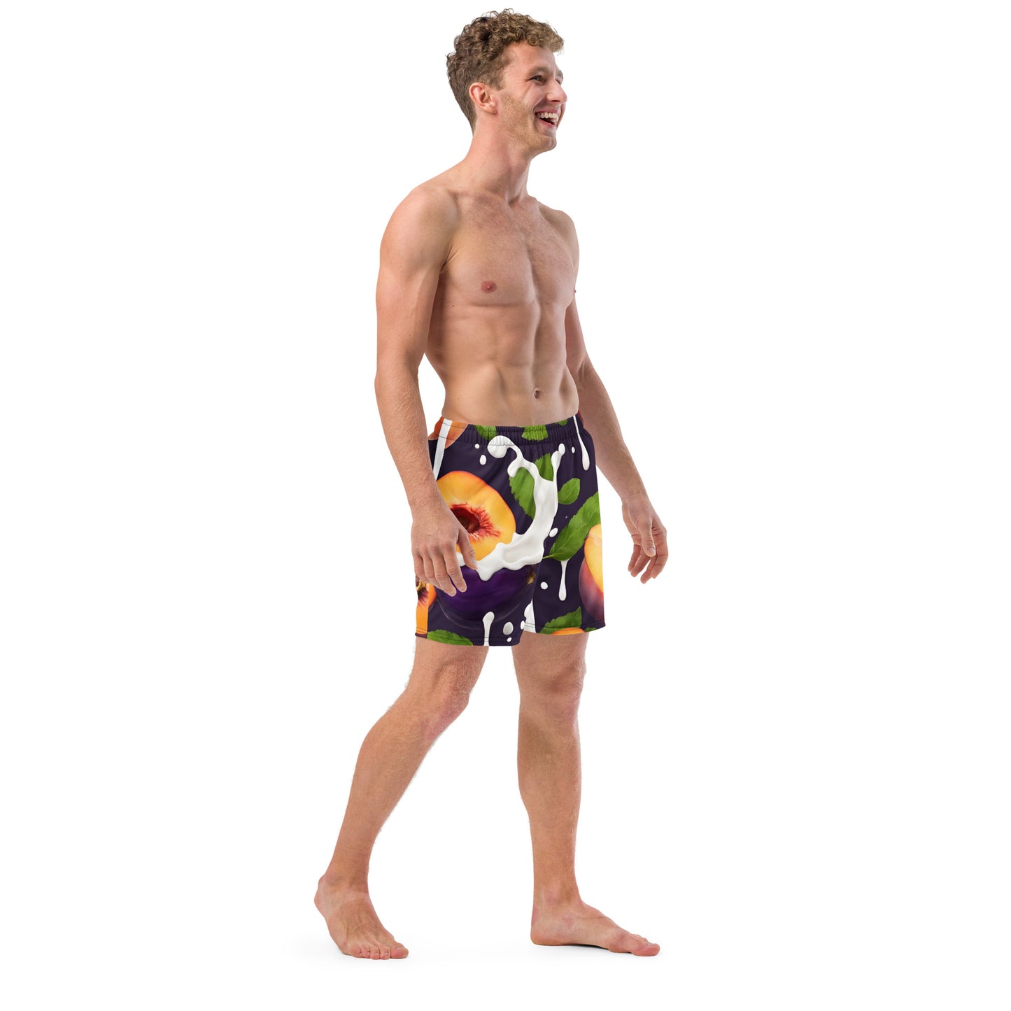 Stupidly Gay Eggplants Peaches and Cream - Men's swim trunks