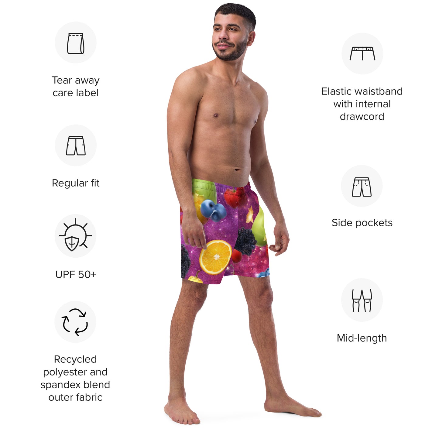 Fruit Glitter Mega Gay- Men's swim trunks