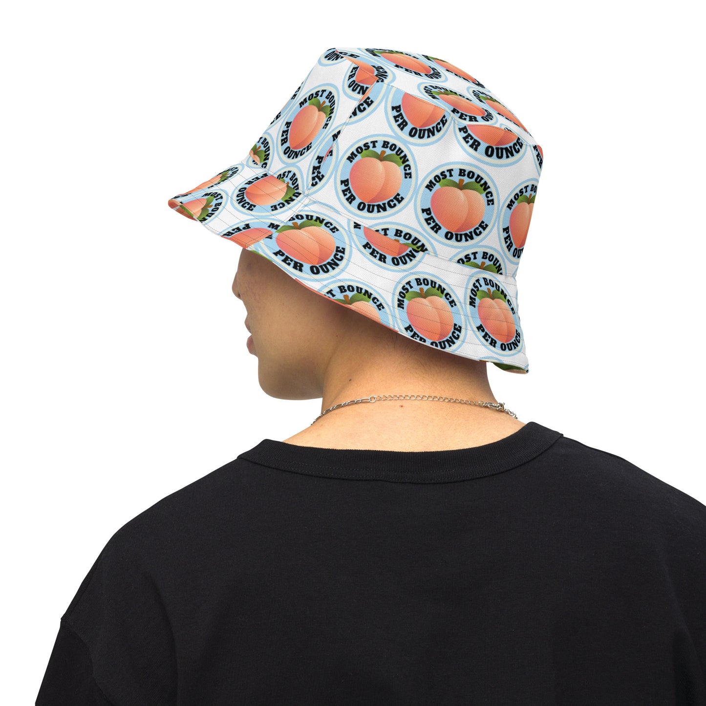 Spanked Peach/Most Bounce Per Ounce - Reversible bucket hat