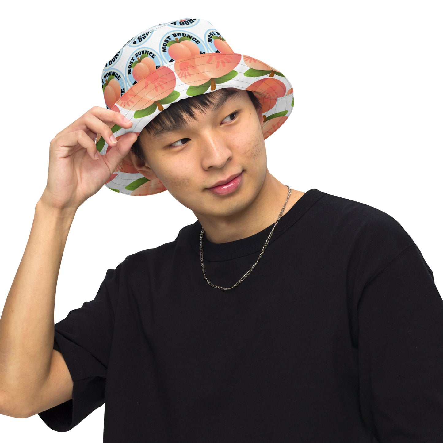 Spanked Peach/Most Bounce Per Ounce - Reversible bucket hat