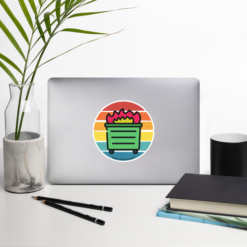 Gay Dumpster Fire - Bubble-free sticker