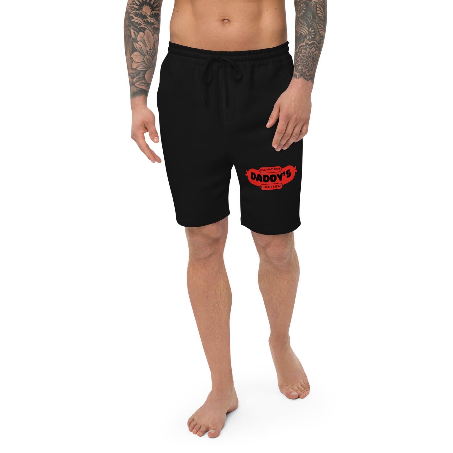 All Natural Daddy's Uncut Meat - Men's fleece shorts