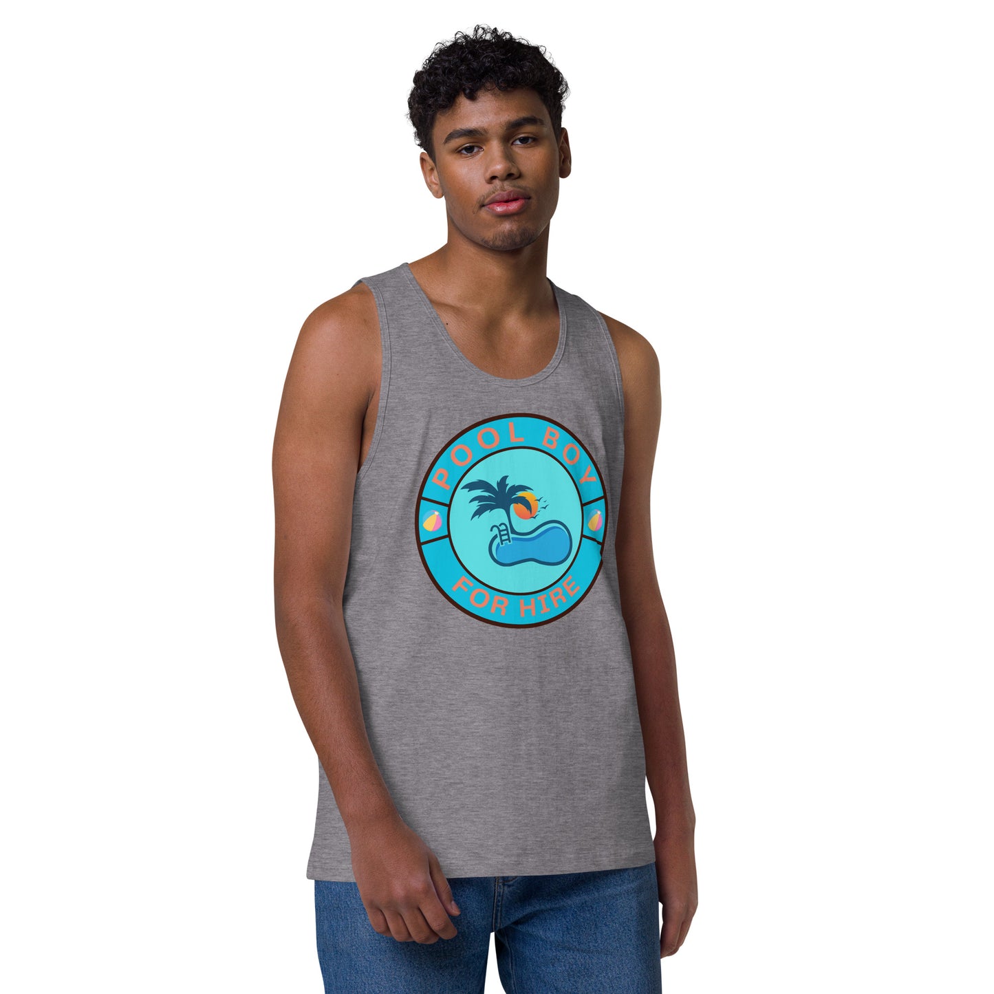 Pool Boy For Hire - Men’s premium tank top