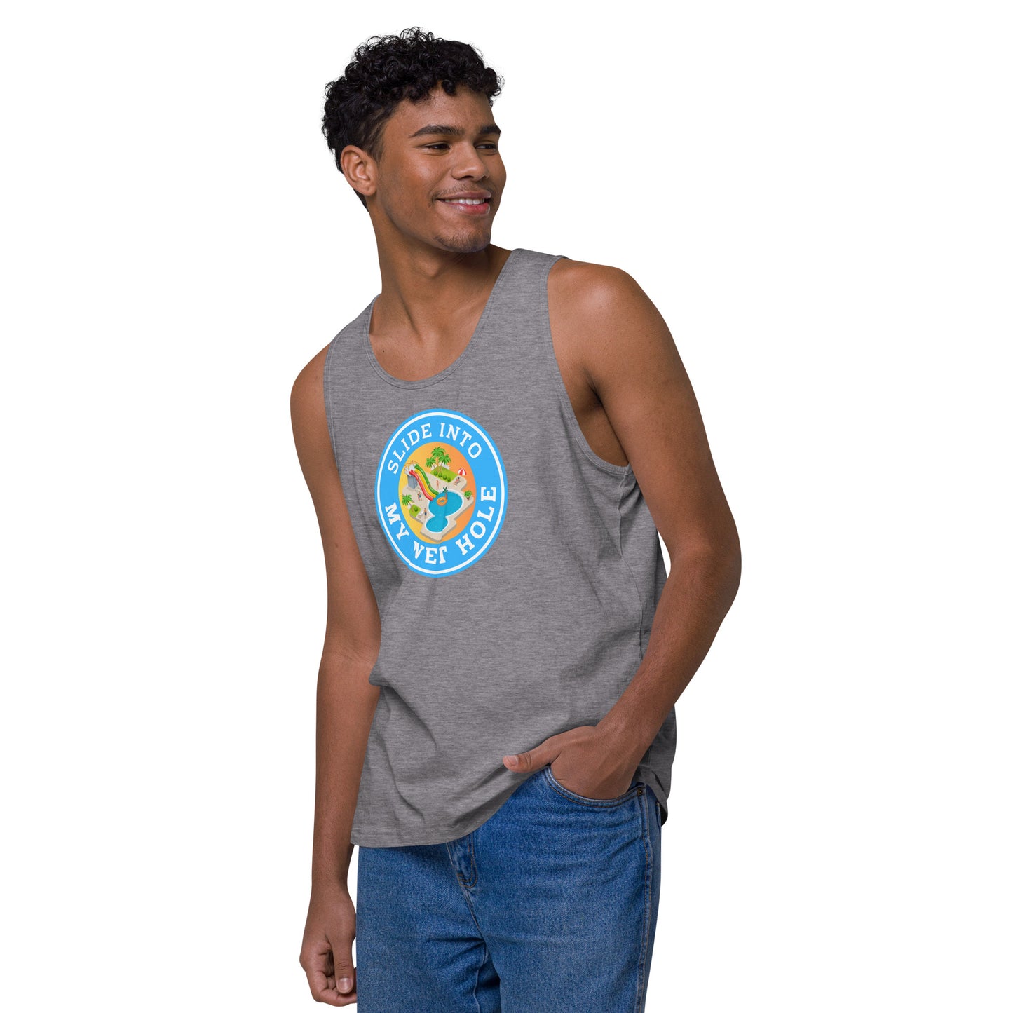 Slide Into My Wet Hole - Men’s premium tank top