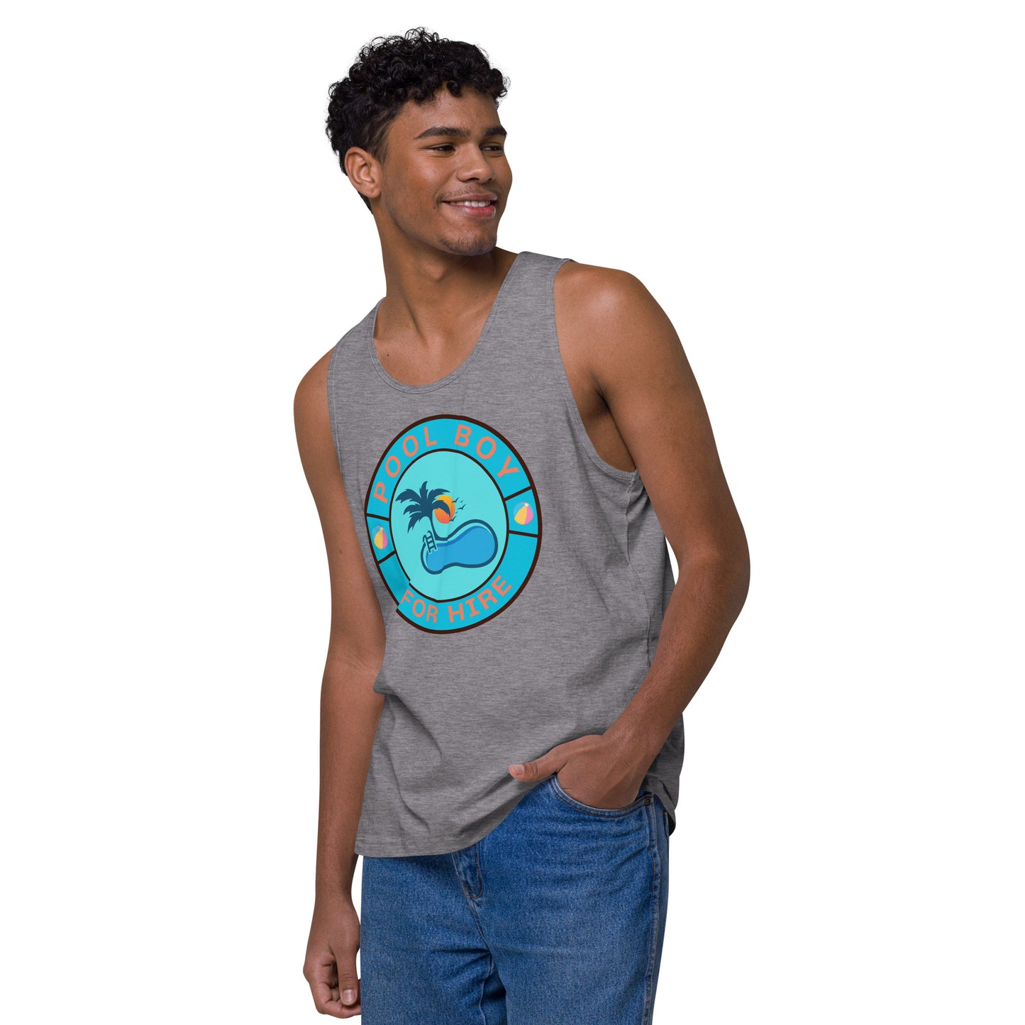 Pool Boy For Hire - Men’s premium tank top