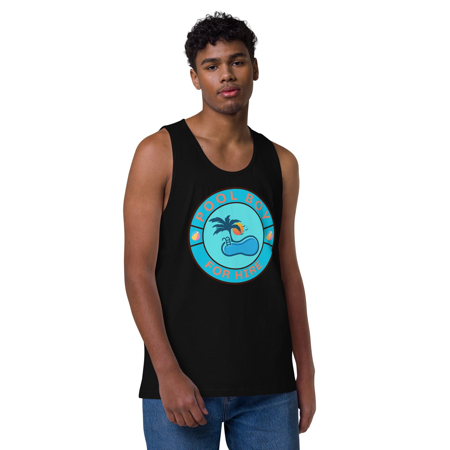 Pool Boy For Hire - Men’s premium tank top