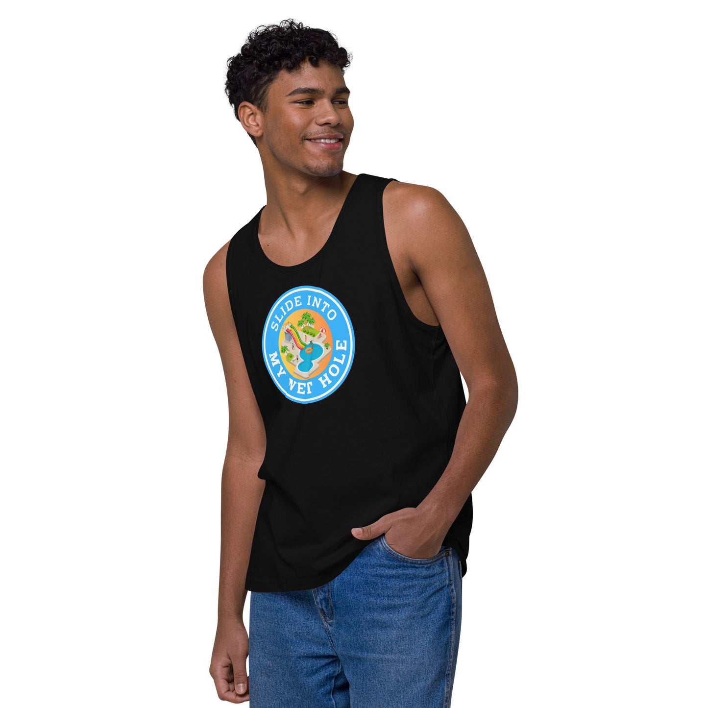 Slide Into My Wet Hole - Men’s premium tank top