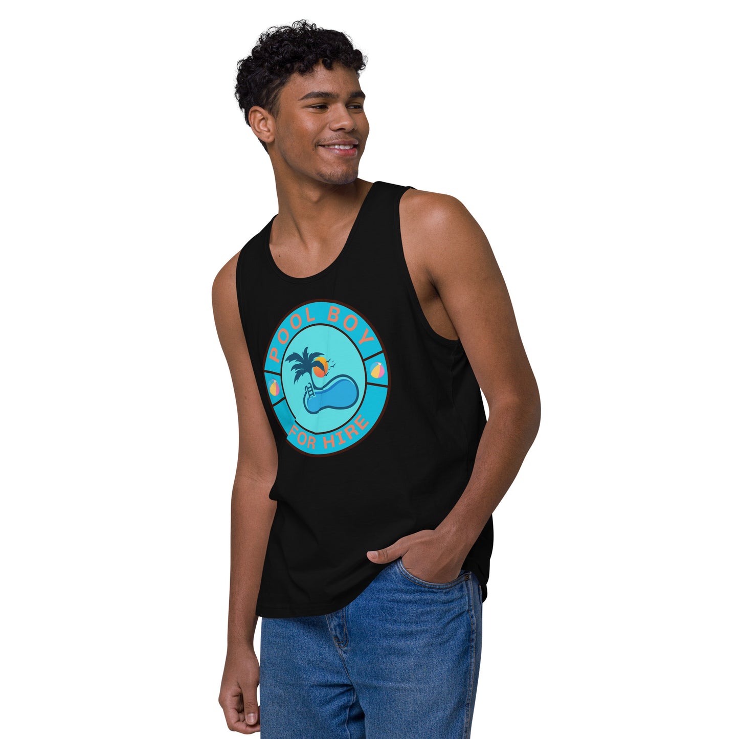 Pool Boy For Hire - Men’s premium tank top