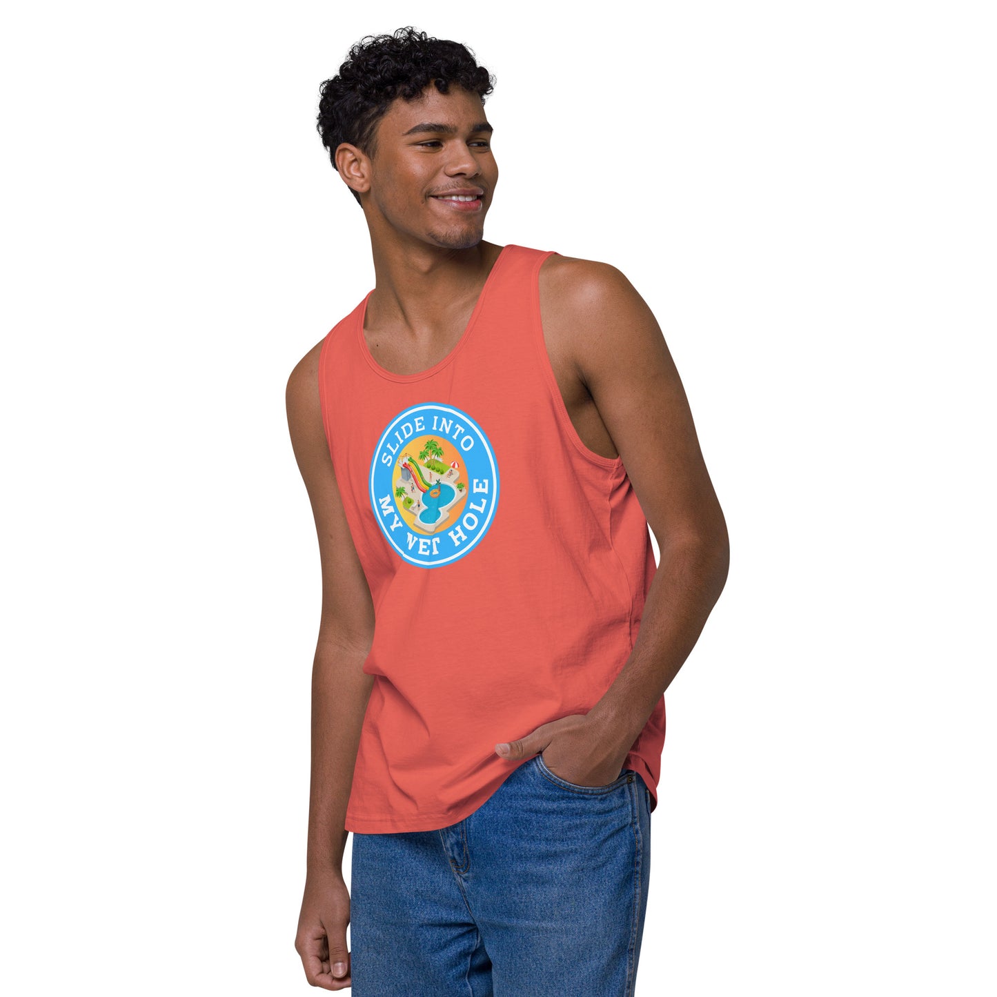 Slide Into My Wet Hole - Men’s premium tank top