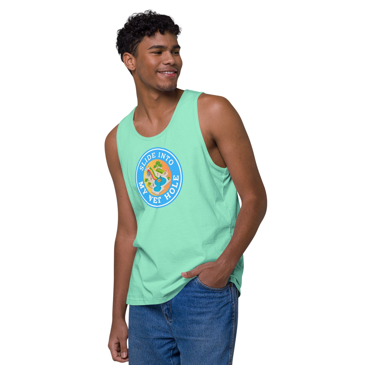 Slide Into My Wet Hole - Men’s premium tank top