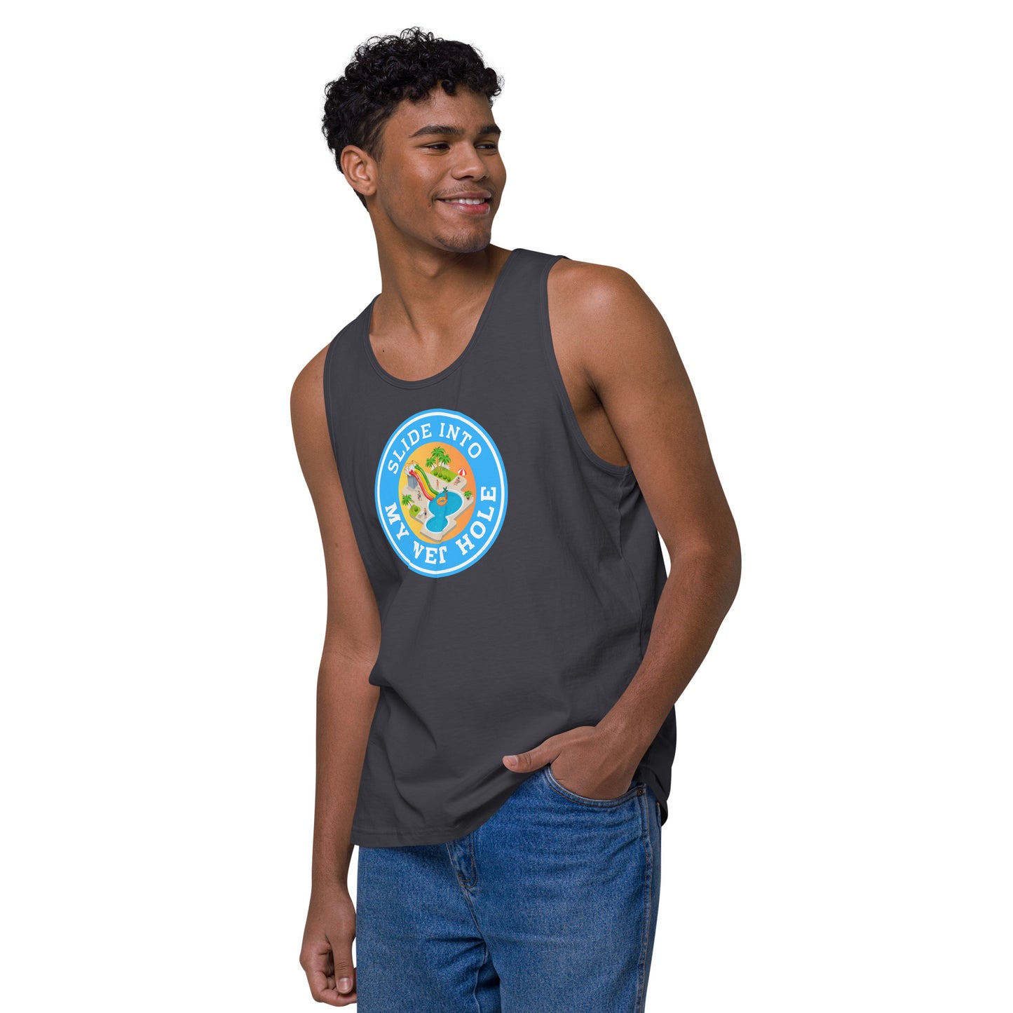 Slide Into My Wet Hole - Men’s premium tank top