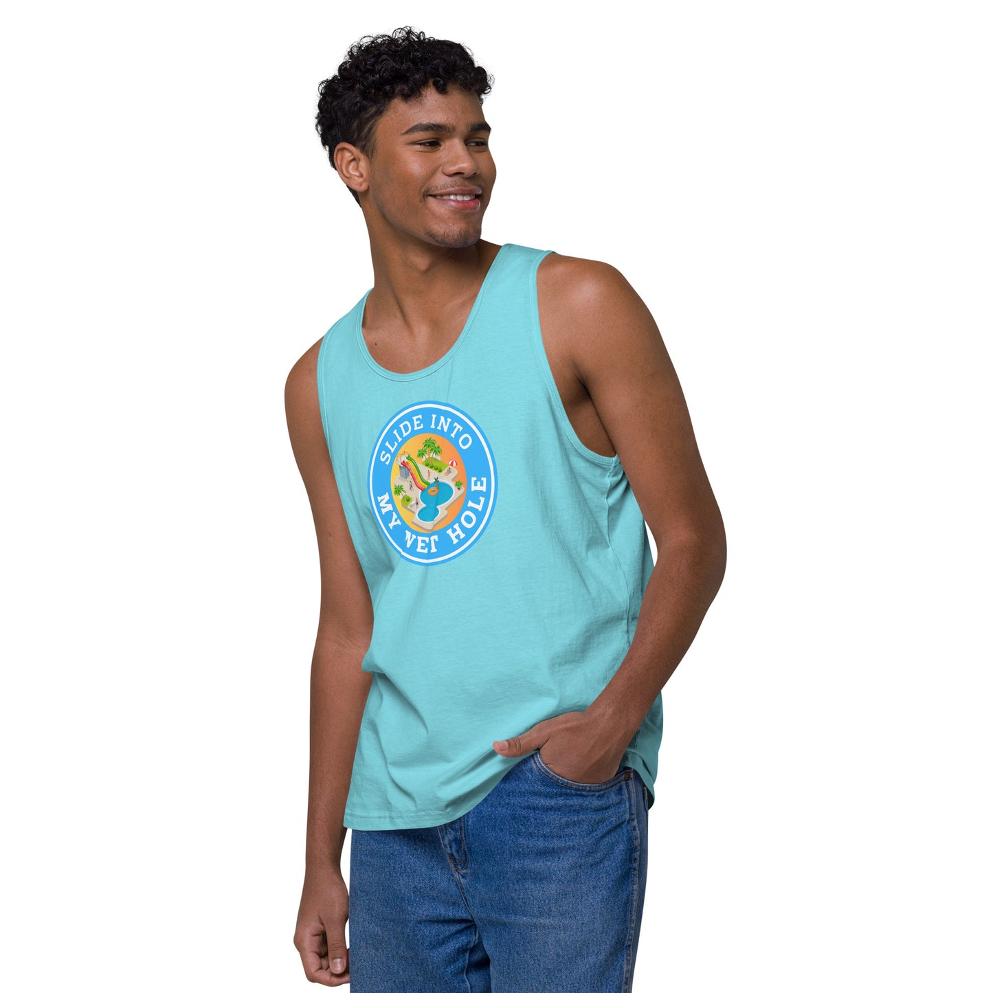 Slide Into My Wet Hole - Men’s premium tank top