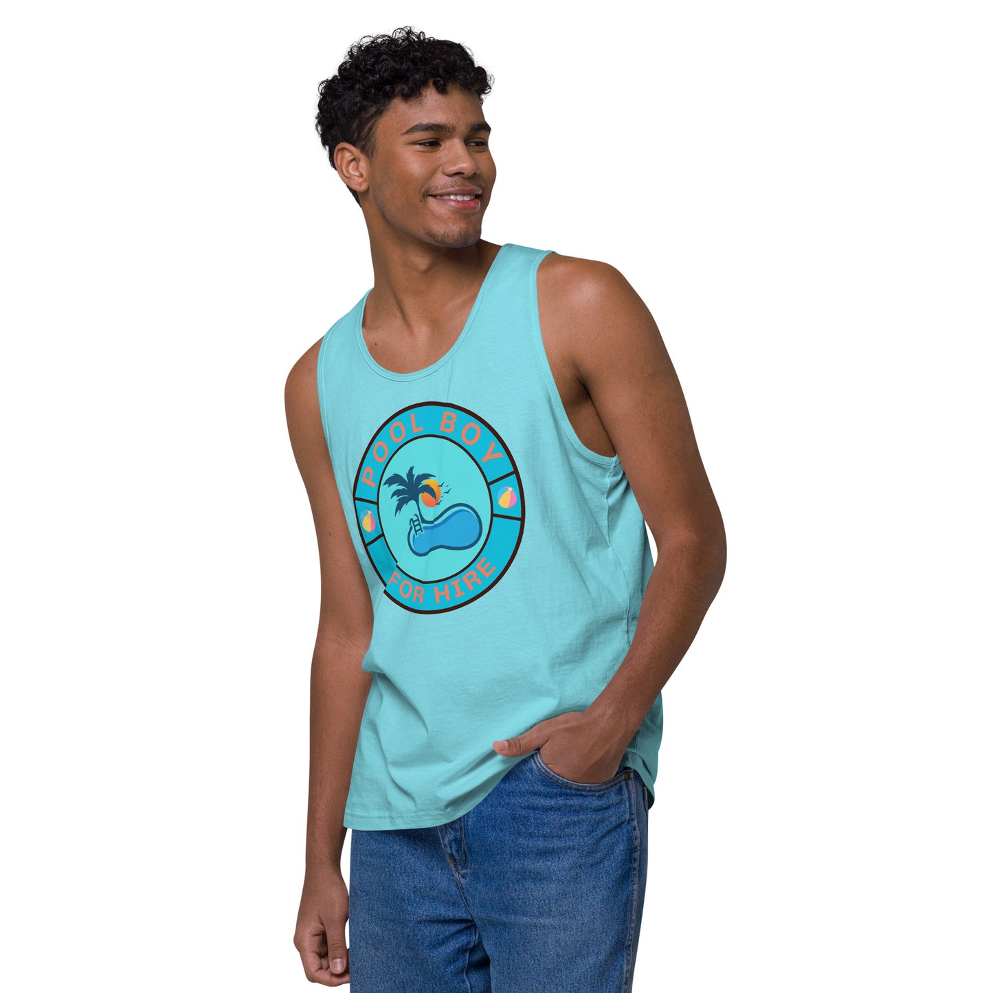 Pool Boy For Hire - Men’s premium tank top