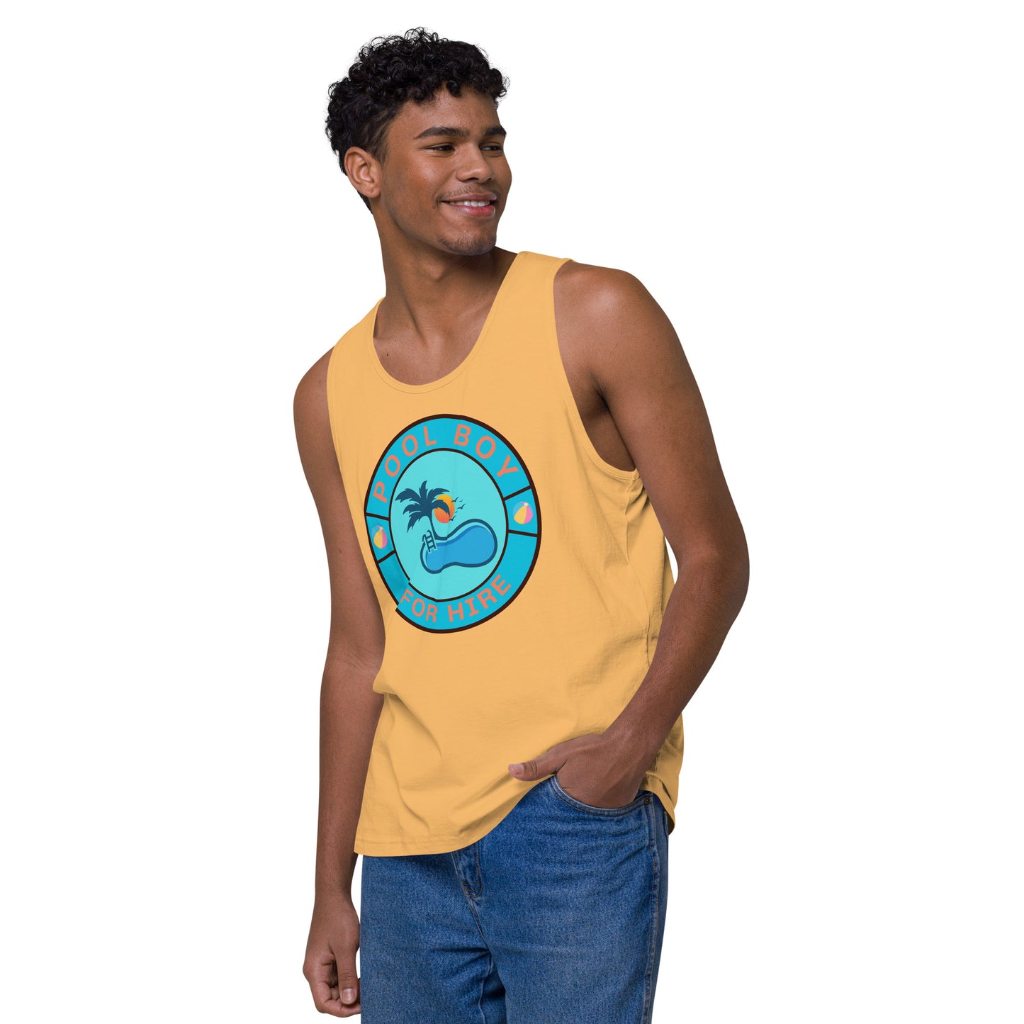 Pool Boy For Hire - Men’s premium tank top