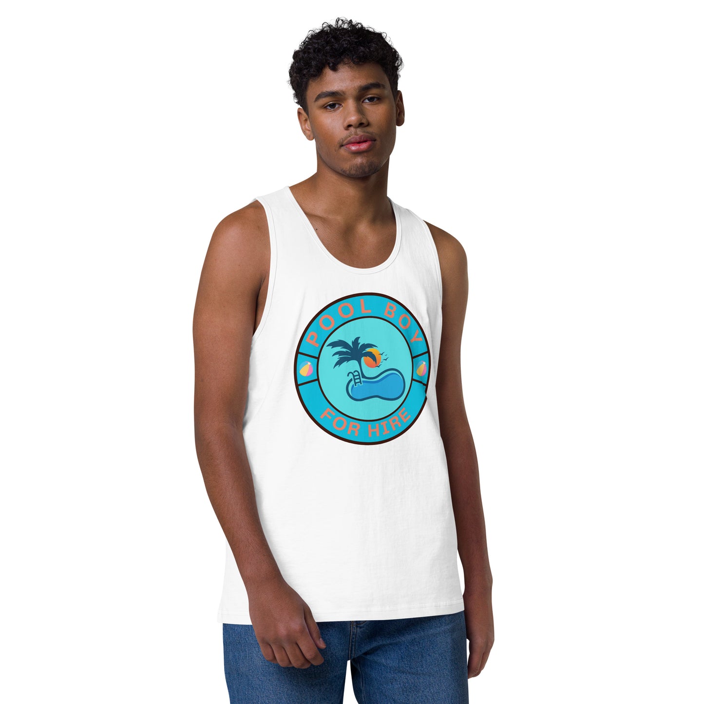 Pool Boy For Hire - Men’s premium tank top