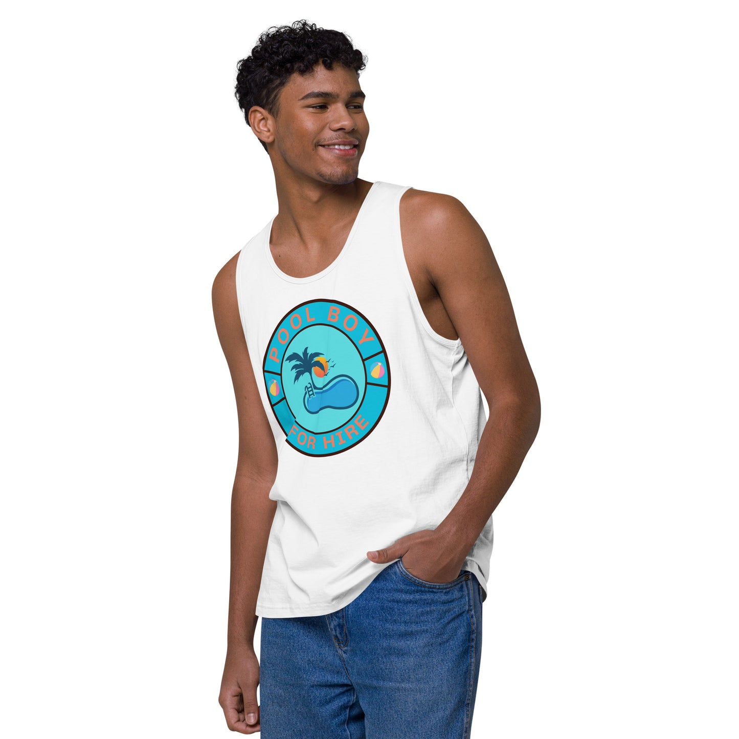 Pool Boy For Hire - Men’s premium tank top