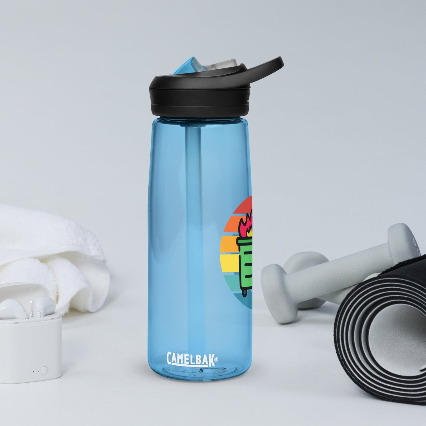 Gay Dumpster Fire - Sports water bottle