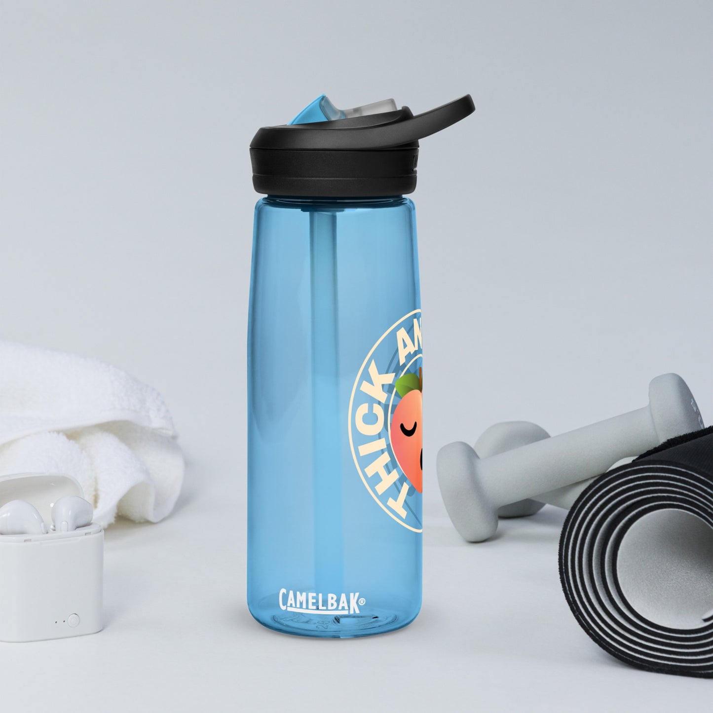 Thick and Tired - Sports water bottle