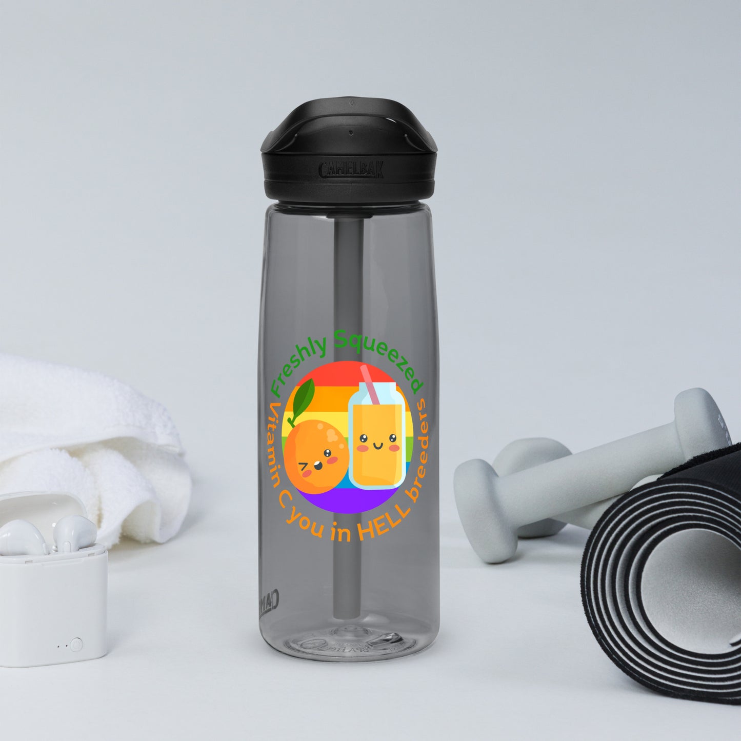 Freshly Squeezed Vitamin C you in HELL breeders - Sports water bottle