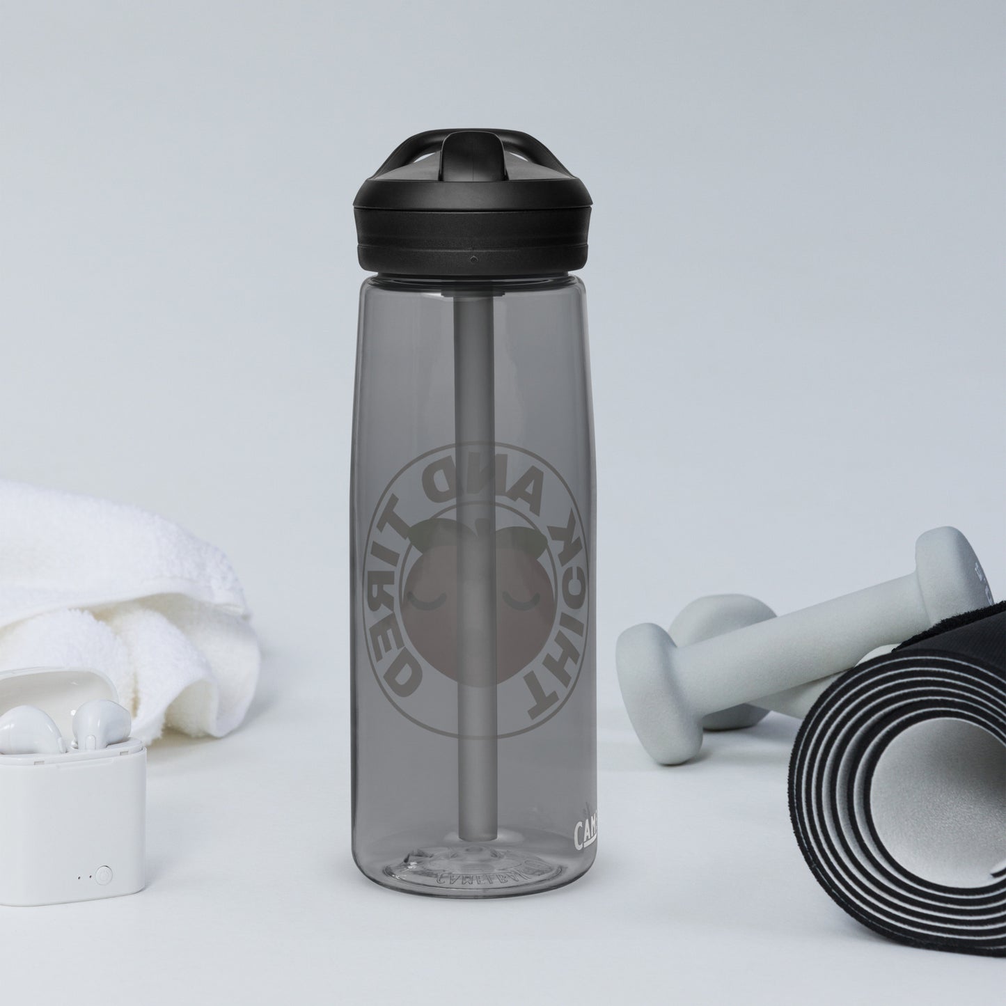 Thick and Tired - Sports water bottle