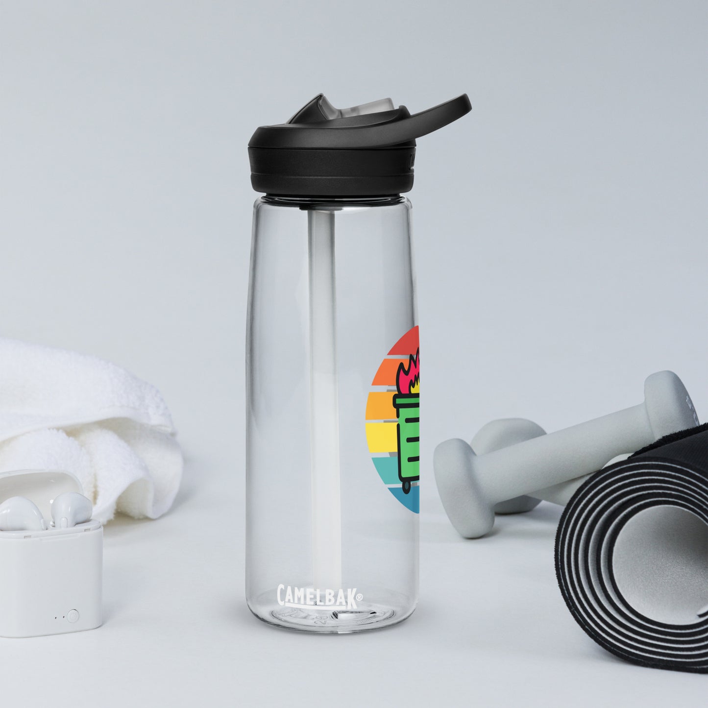 Gay Dumpster Fire - Sports water bottle