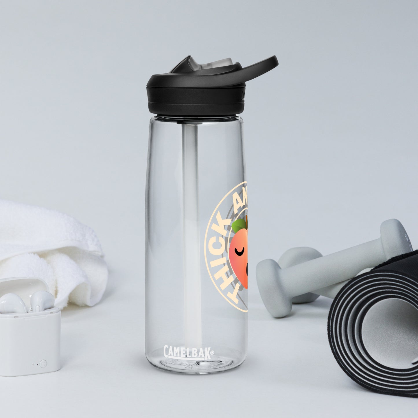 Thick and Tired - Sports water bottle