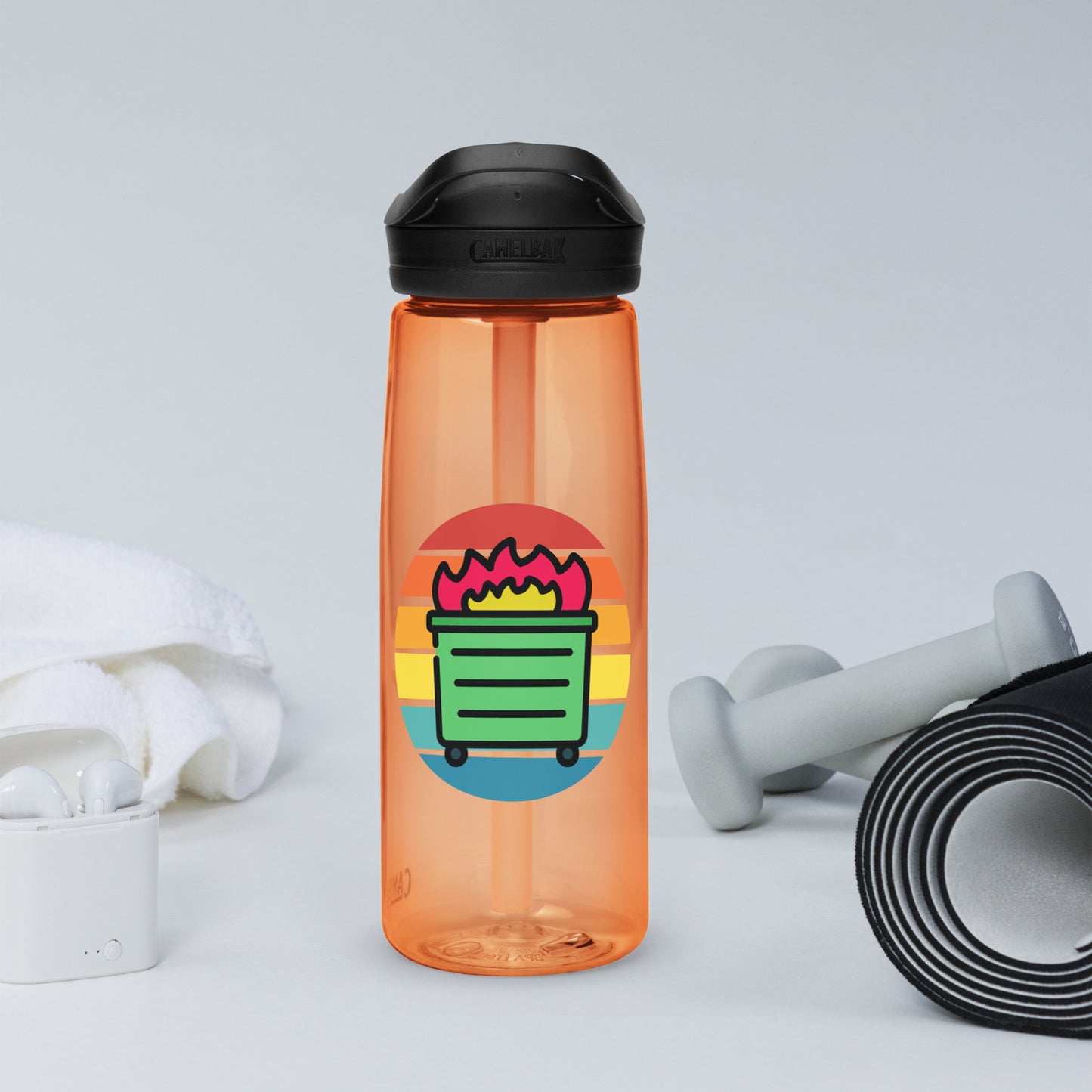 Gay Dumpster Fire - Sports water bottle