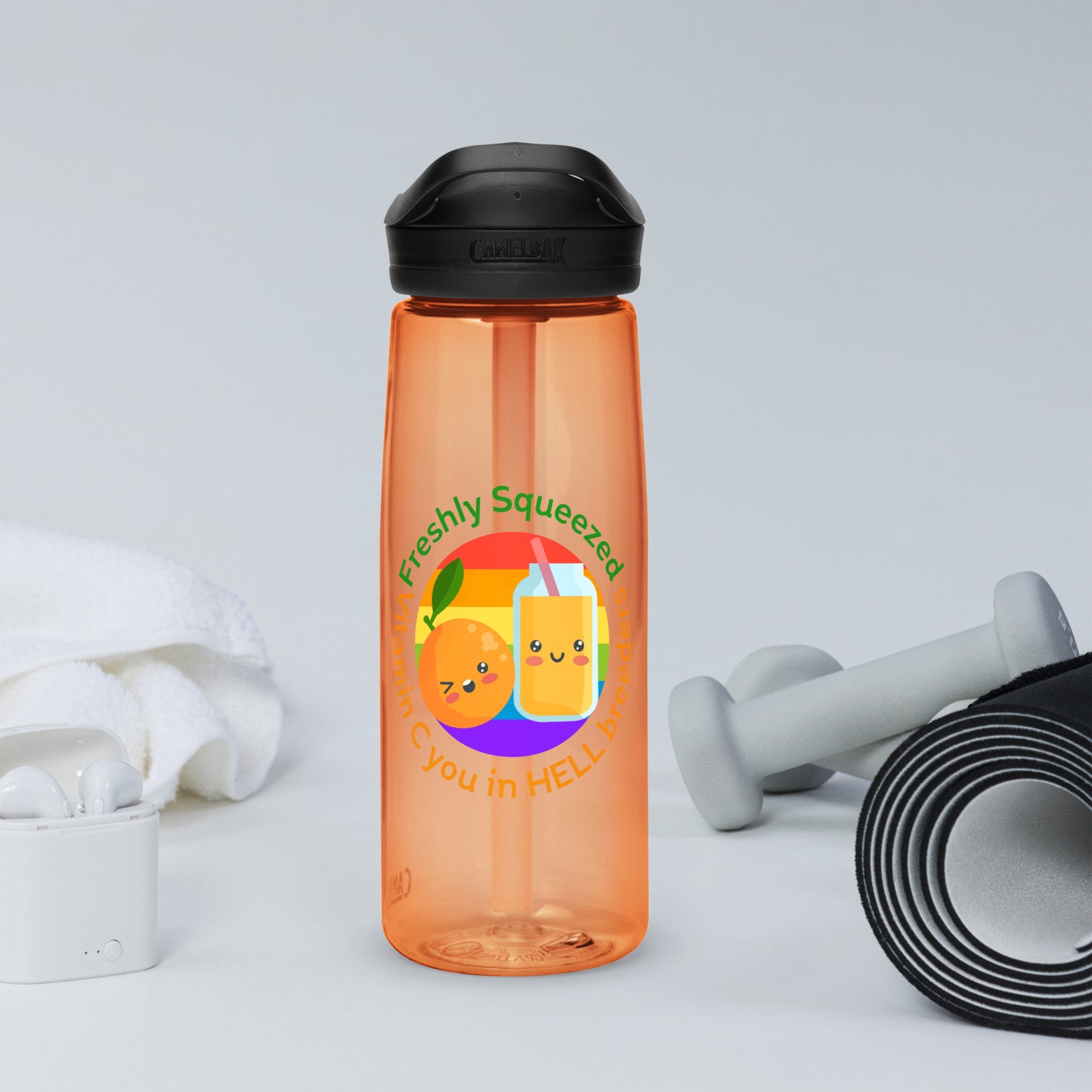 Freshly Squeezed Vitamin C you in HELL breeders - Sports water bottle