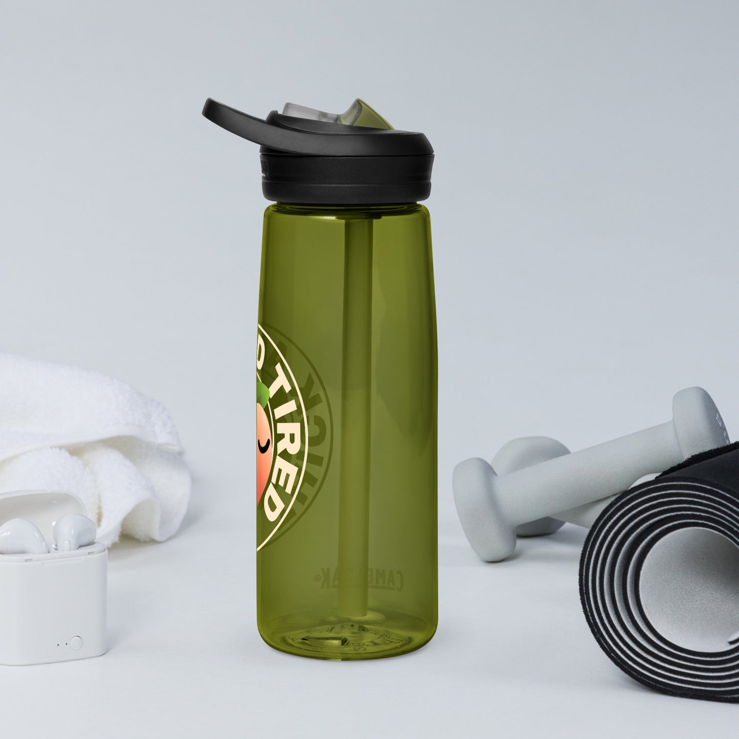 Thick and Tired - Sports water bottle