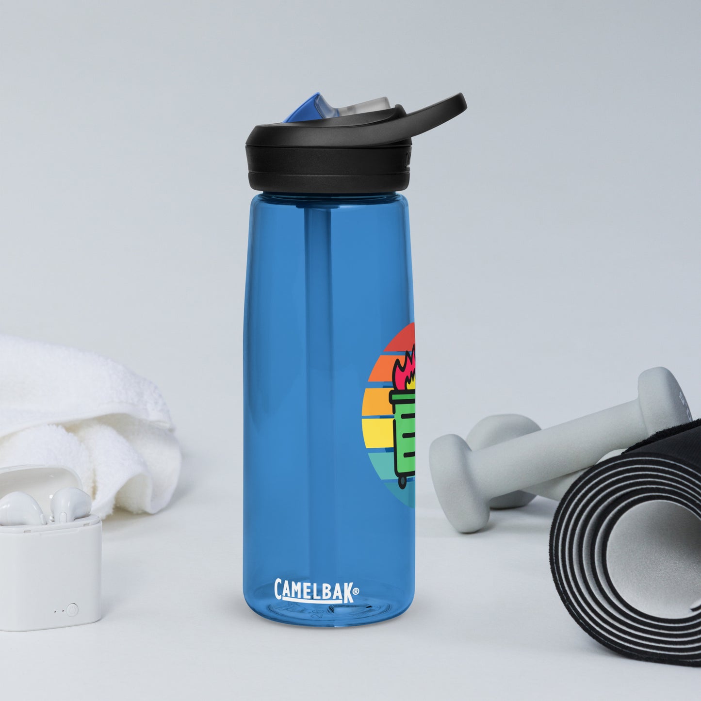 Gay Dumpster Fire - Sports water bottle