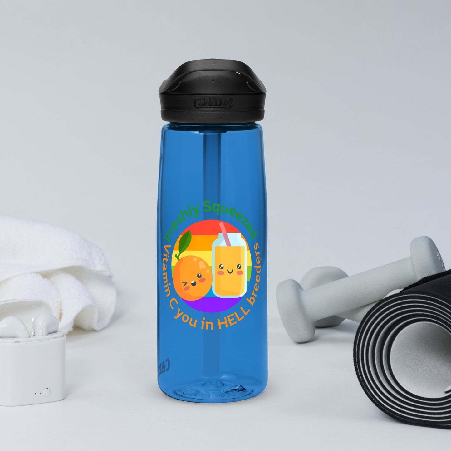 Freshly Squeezed Vitamin C you in HELL breeders - Sports water bottle