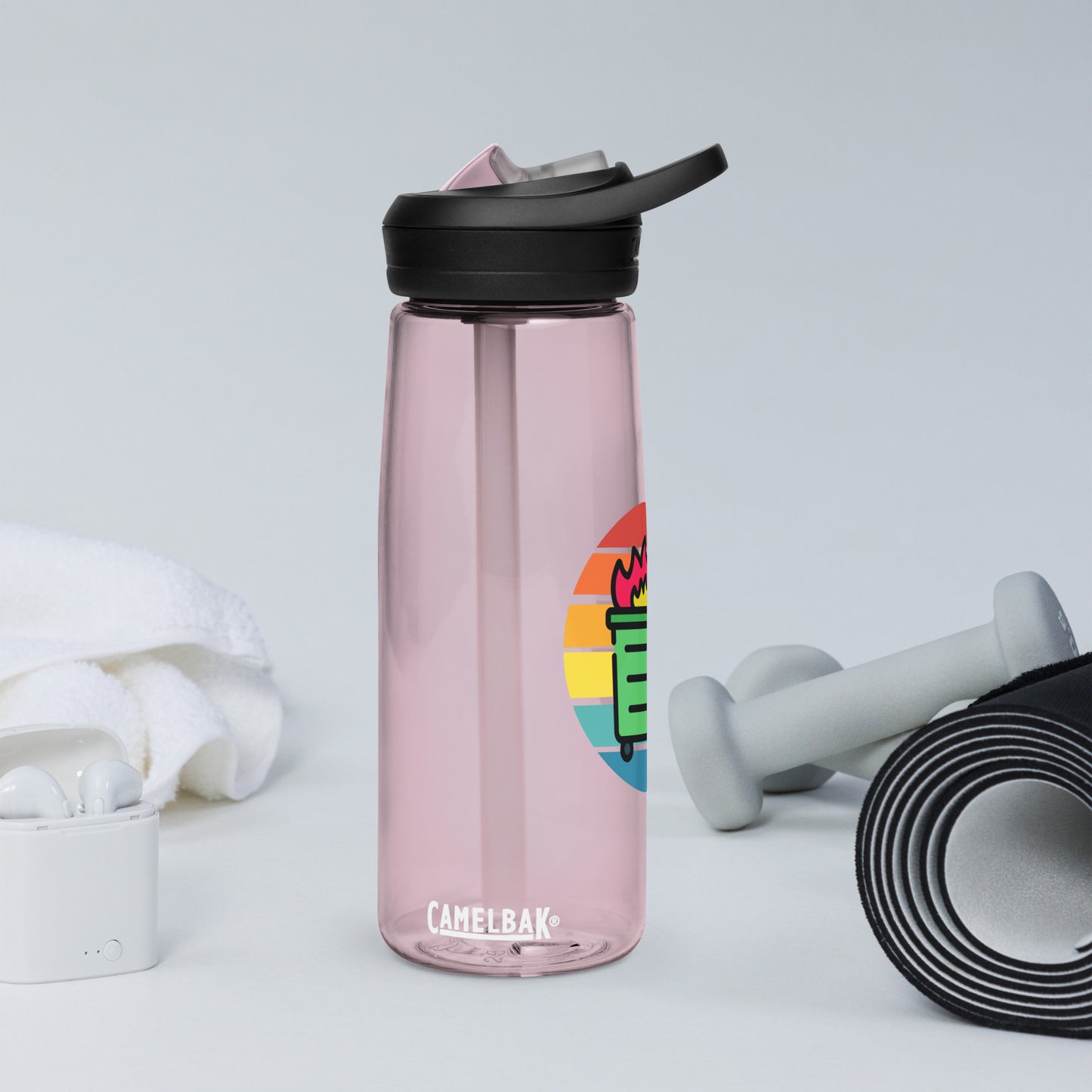 Gay Dumpster Fire - Sports water bottle