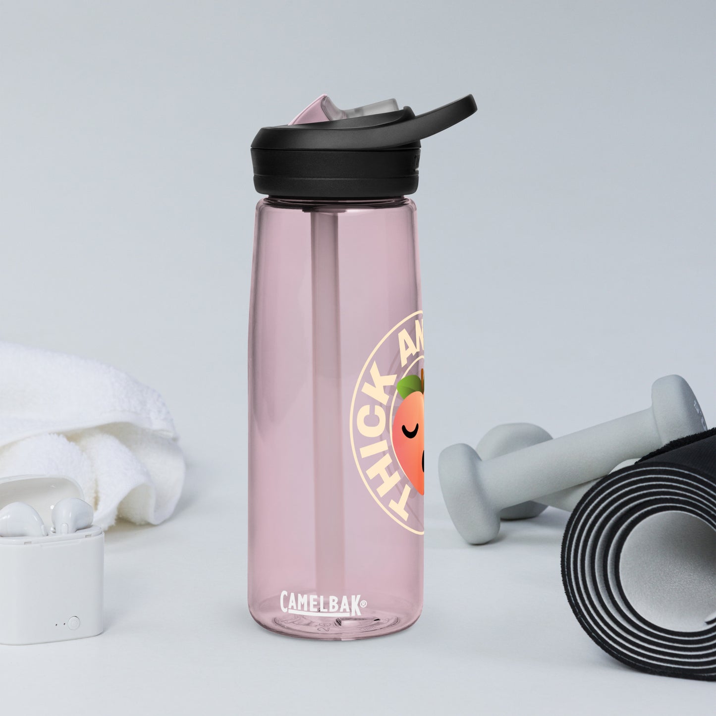 Thick and Tired - Sports water bottle