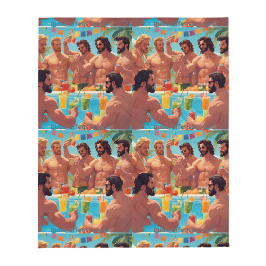 Gay Pool Party - Throw Blanket